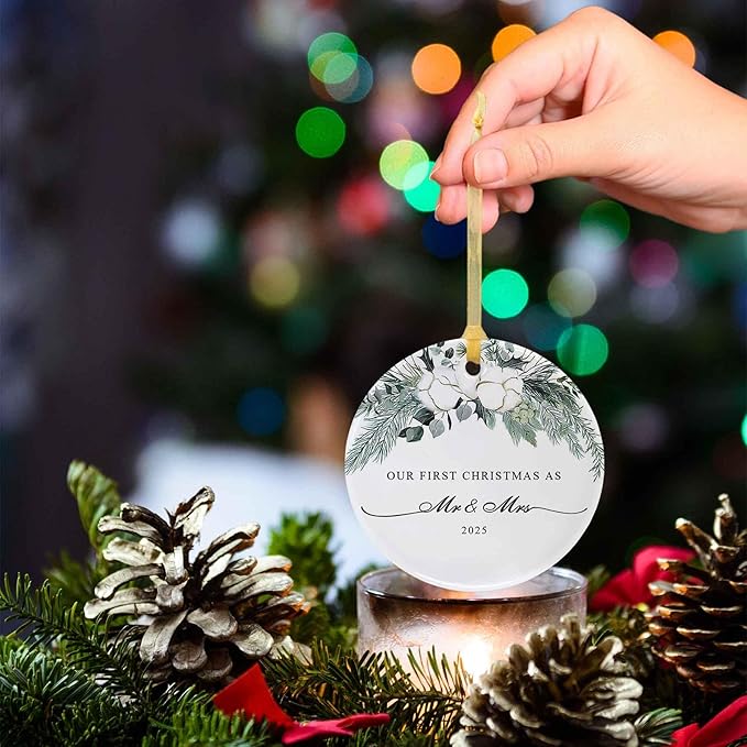 2025 First Christmas Married Ornament, First Year as Mr and Mrs Christmas - Image 8