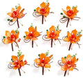 Serwalin 10Pcs Boutonniere for Men, Artificial Flowers for Wedding Decor Prom by Serwalin