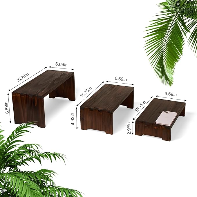 Set of 3 Wooden Rustic Cupcake Stand - Image 5