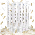 White Mix Gold Rice Confetti Cannon, 12inch Party Poppers by Pilvepidu