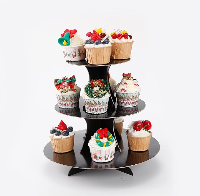 2Pcs 3-Tier Cupcake Stand, Cake Stand holder, Tiered DIY Cupcake Stand Tower - Image 2