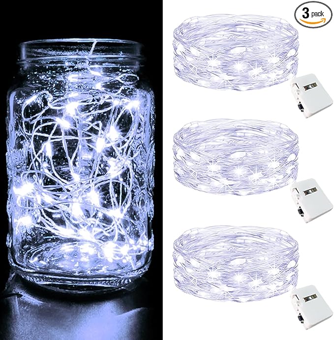 btfarm 3 Pack LED Fairy Lights Battery Operated Twinkle Lights, 7FT 20 LED Mini by btfarmdecorativelighting