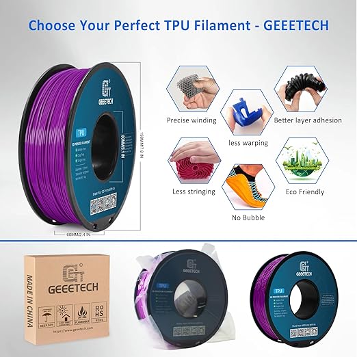 Geeetech TPU Filament 1.75mm – 95A Flexible 3D Printer Filament - Image 3