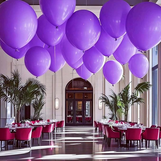 30 Pack Purple Balloons 36 inch Purple Latex Big Balloons - Image 6
