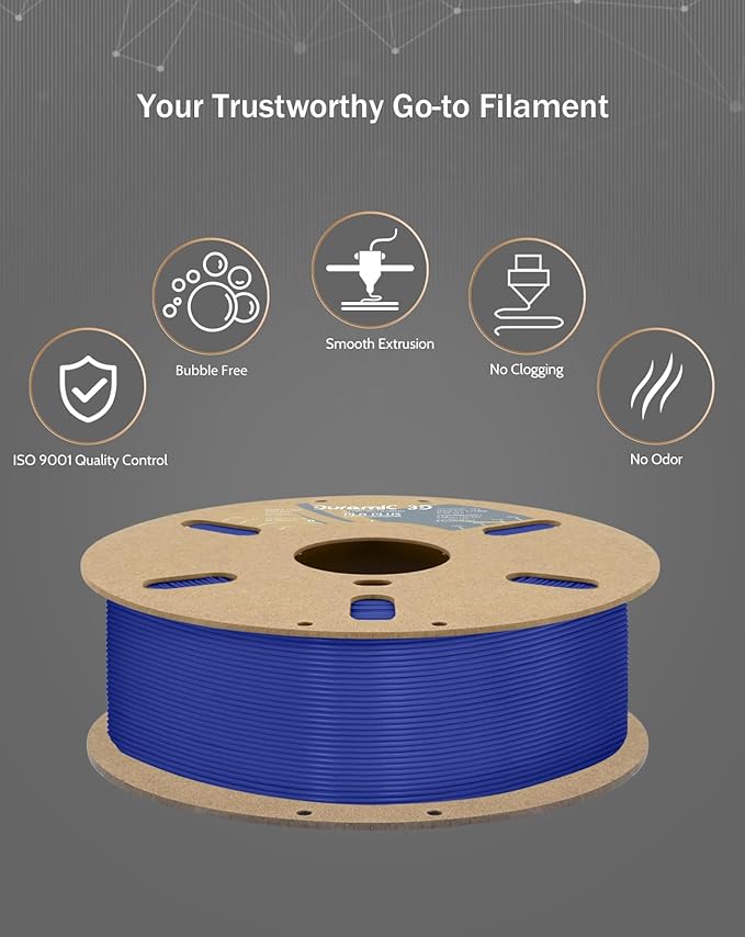 DURAMIC 3D PLA Plus Filament 1.75mm Blue Tougher and Stronger Dimensional - Image 5