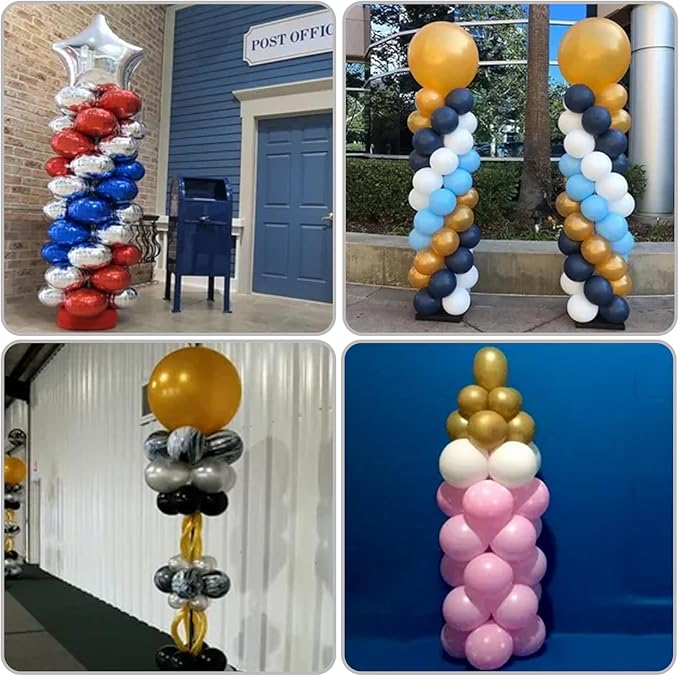 Paready Silver Balloon Column Stand Kit, 7 FT Height Adjustable Metal Balloon - Image 6