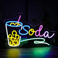 Soda Neon Sign LED Neon Light Dimmable Cocktails Neon Sign by LISIGNVE