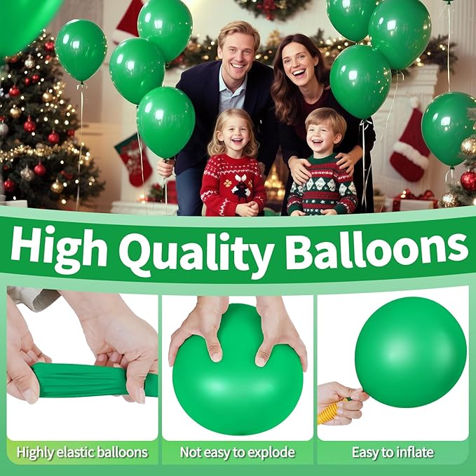 KAWKALSH Green Balloon 12 Inch - Image 3