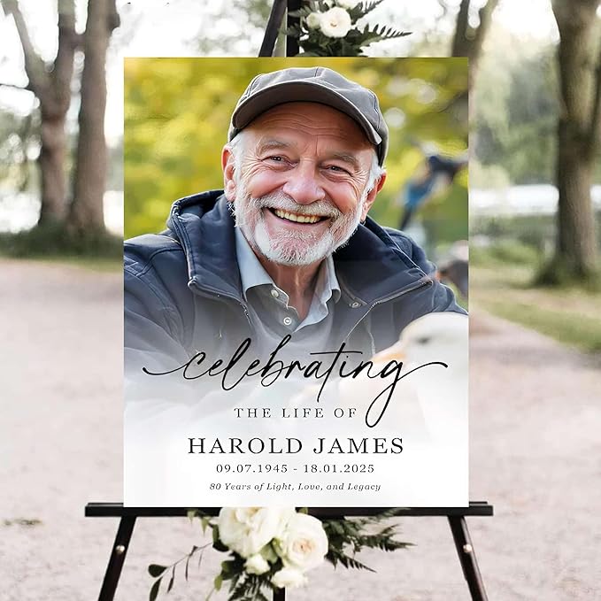 Personalized Funeral Welcome Signs, Celebration Of Life Yard Sign, Celebration - Image 3