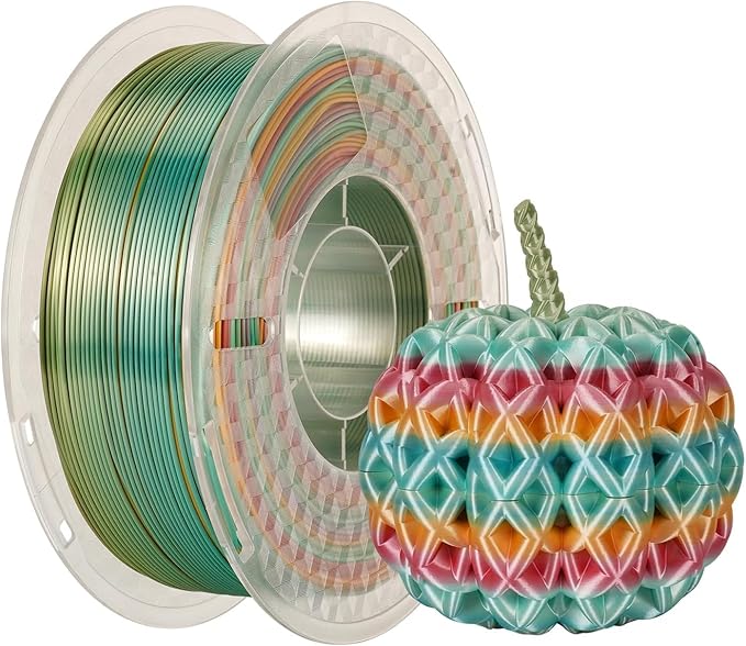 Kingroon Silk PLA Filament 1.75mm Rainbow Filament 3D Printer Filament Color by PrintsPerfectAlways