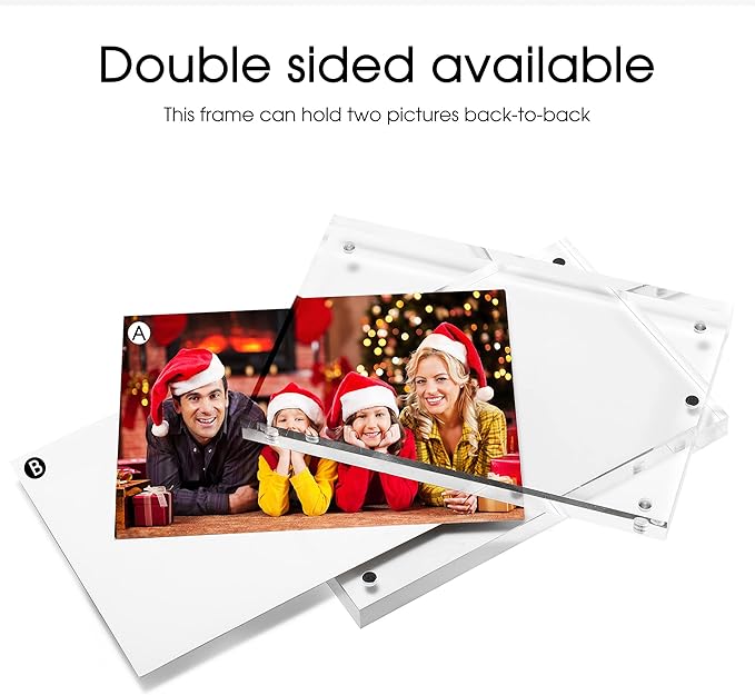 TWING Acrylic Frame 4x6, Magnet Double Sided Picture Frame, 12 + 12MM - Image 8