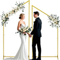 Wedding Arch Backdrop Stand for Parties Set of 2, 7FT/6.7FT Gold Wedding Arches by Unknown