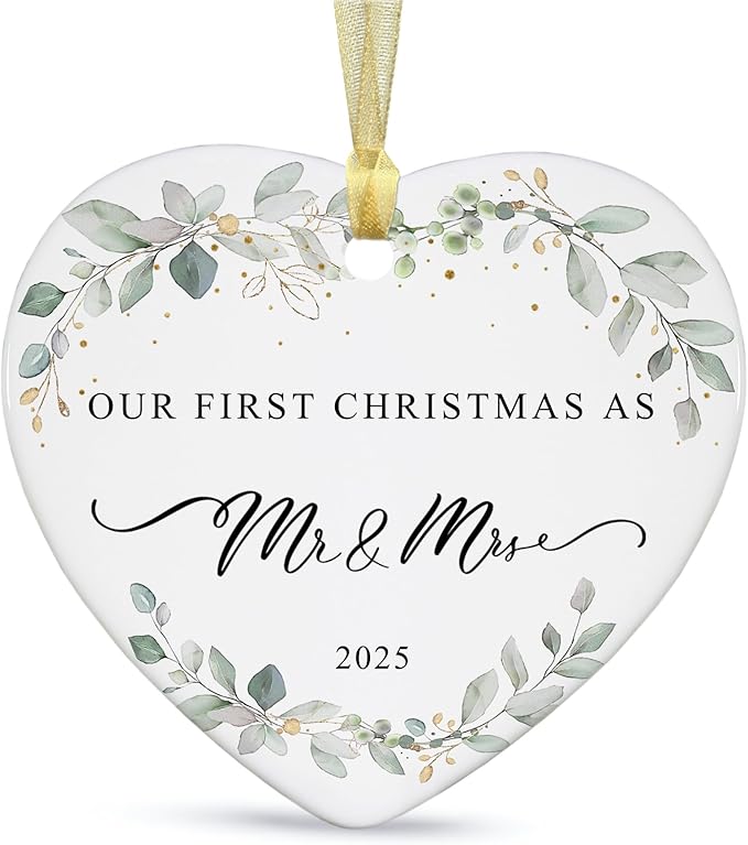 2025 First Christmas Married Ornament, First Year as Mr and Mrs Christmas by SIABERTERL