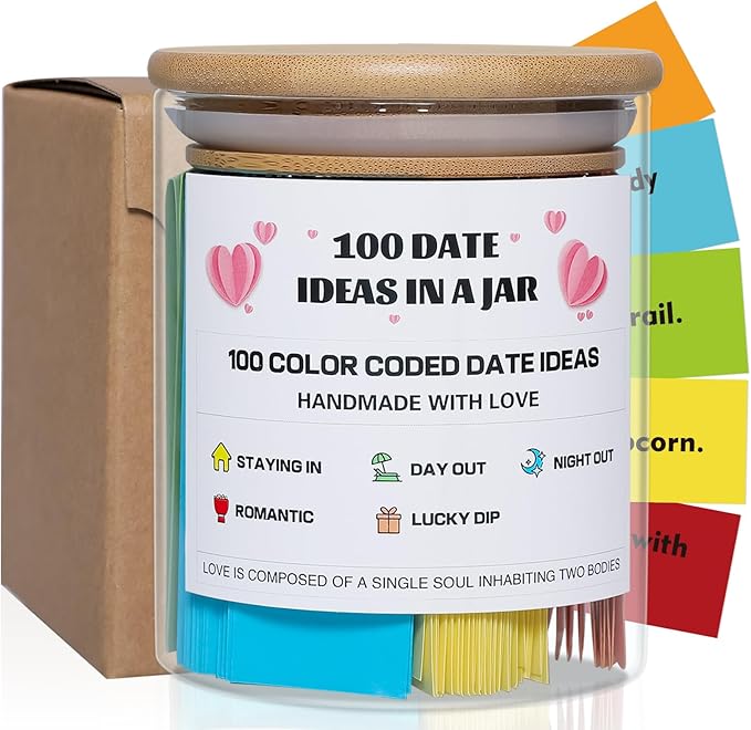 MSEHKM 100 Date Ideas In A Jar Date Night Ideas Color Coded Date Ideas by MSEHKM