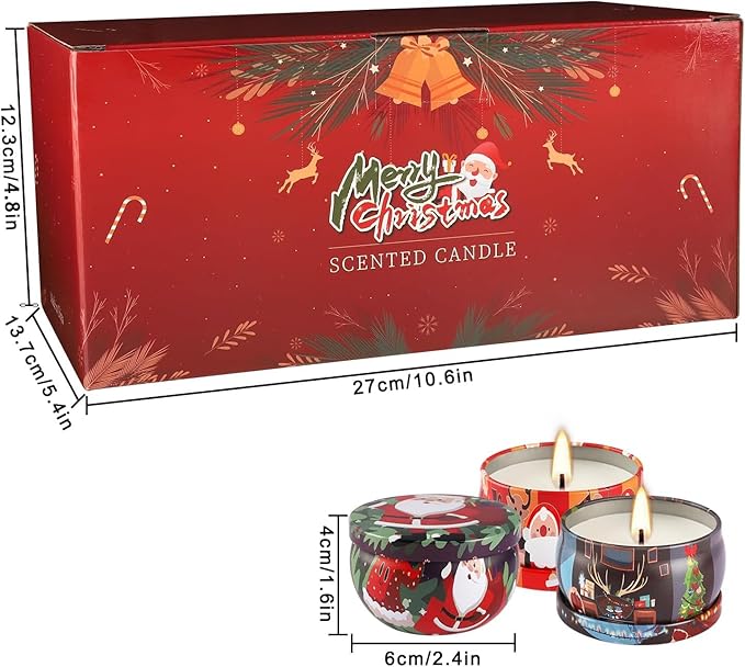24 Pack Christmas Scented Candles Set - Image 4
