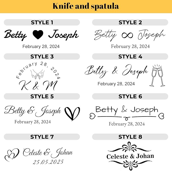Personalized Wedding Cake Knife and Server Set Stainless Steel Cake Cutter - Image 7