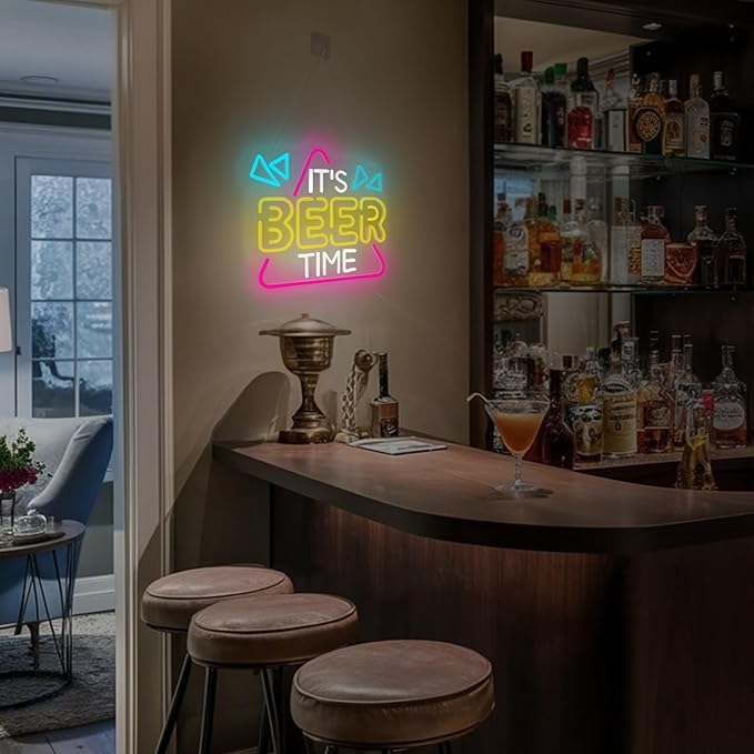 Beer Neon Sign for Wall Decor, Neon Lights Bar Sign for Home Bar Pub Home Party - Image 5