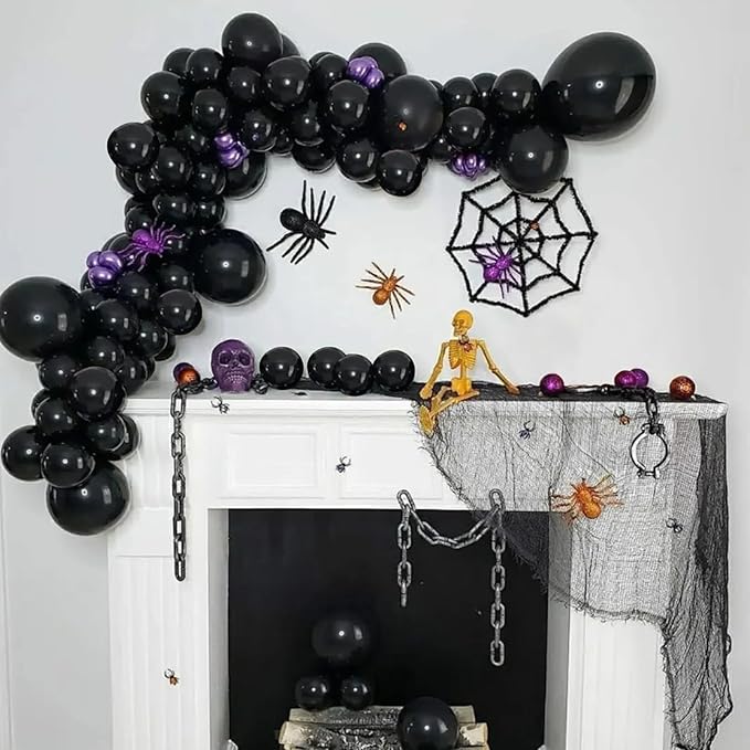 KAWKALSH 200pcs Black Balloons 5 Inch, Small Mini Latex Balloons - Image 5