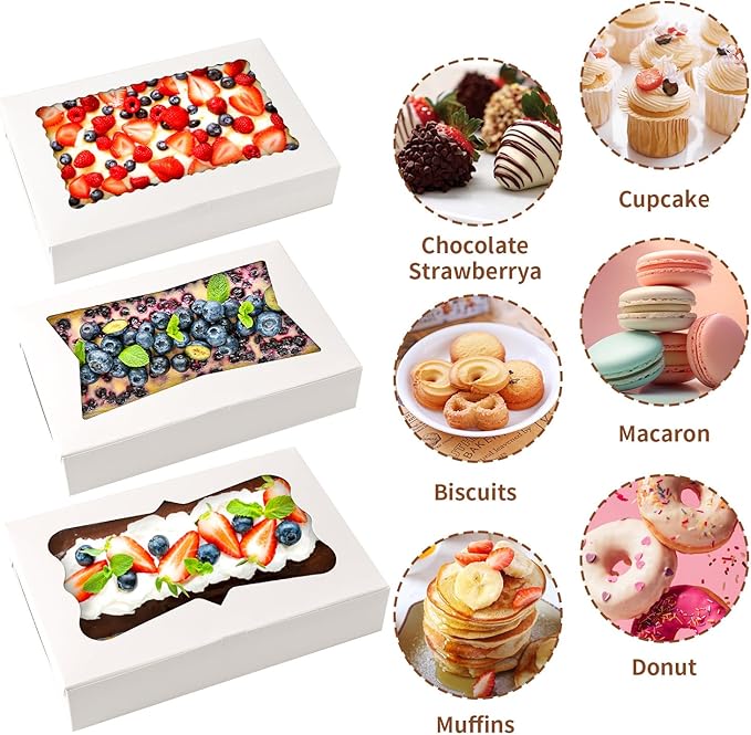 12pcs12x8x2.5 Inches Bakery Boxes, Cookie Boxes - Image 3