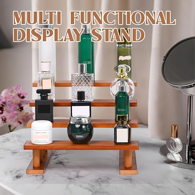 3 Tier Wooden Display Riser Stand Perfume Organizer, Dessert Table Display Set - Image 4