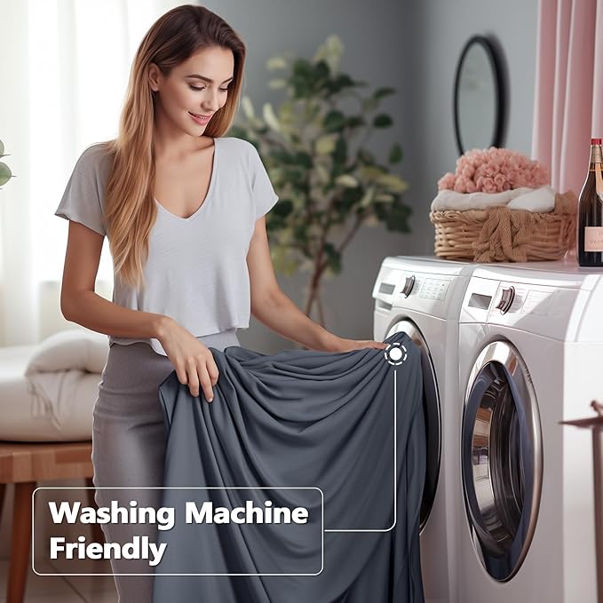 Wish Care 2 Pack Gray Spandex Table Clothes - Image 7