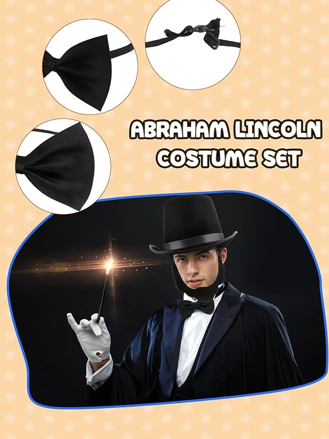 6 Pcs 1920s Gentleman Hat Costume Presidents Day 1920s Costume Accessories - Image 3