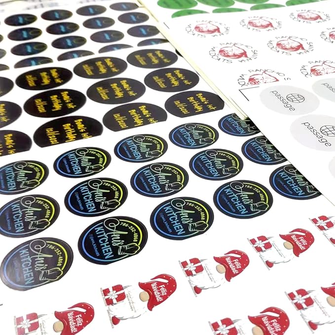 Custom 100-500 Stickers with Any Image Logo and Text. Personalized Labels - Image 4