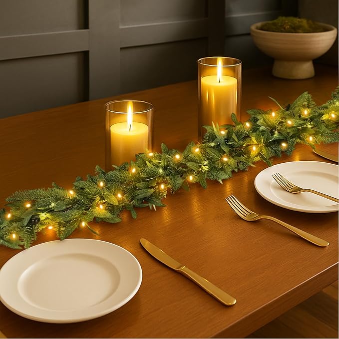 6.56 ft Christmas Artificial Olive Vine - Image 5