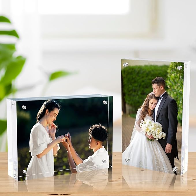 5x7 Inches Acrylic Picture Frames 1 Pack, Double Sided Magnetic Photo Frames - Image 3