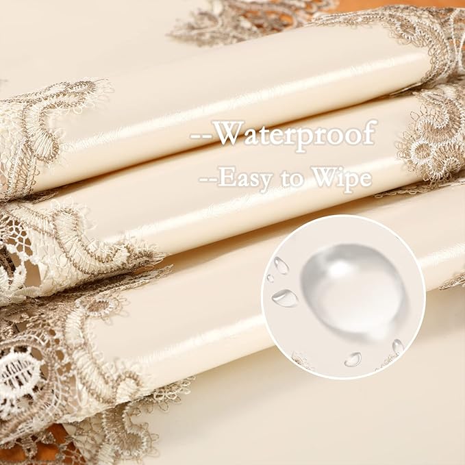 Vintage Lace Dining Table Runner, Small Macrame Coffee Table Runners 48 inches - Image 4