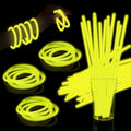 60 Pack 8” Yellow Glow Sticks Bulk by Taikula