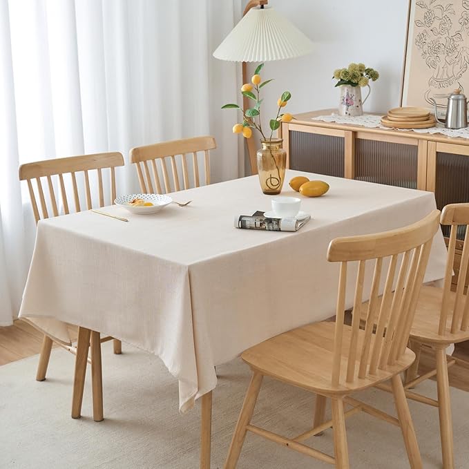NLMUVW Champagne Tablecloth for Rectangle 84 Inch - Image 5