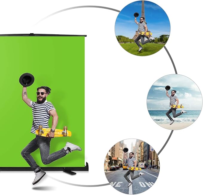 Upgrade Green Screen Size 61.1x72.5” Upgrade Version Collapsible Chromakey - Image 4
