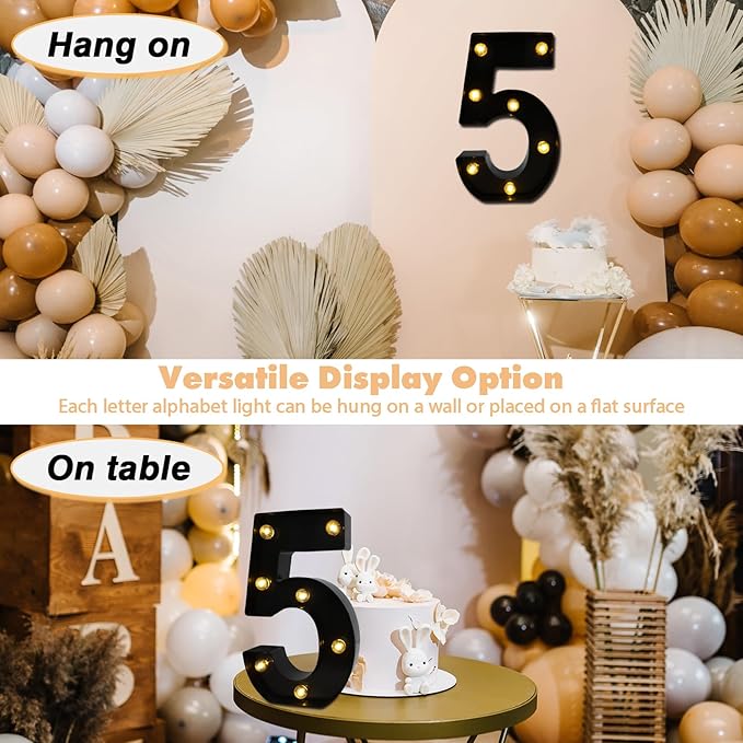 LED Marquee Numbers, 8.58 Inch Led Light Up Numbers - Image 3
