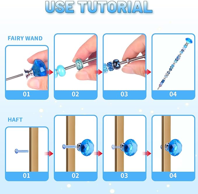 AIPRIDY 158 Pcs DIY Fairy Wand Garden Stakes Kit, Stainless Steel Stakes - Image 4