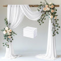 Wokceer Wedding Arch Draping Fabric 6 Panels 28.7" x 20FT White Sheer Fabric by Wokceer