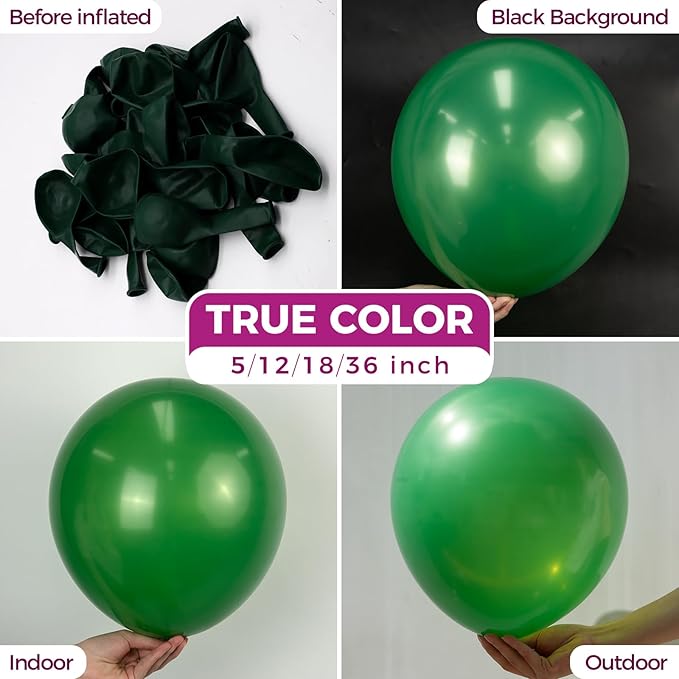 Bezente Dark Green Giant Balloons 36 Inch - Image 2