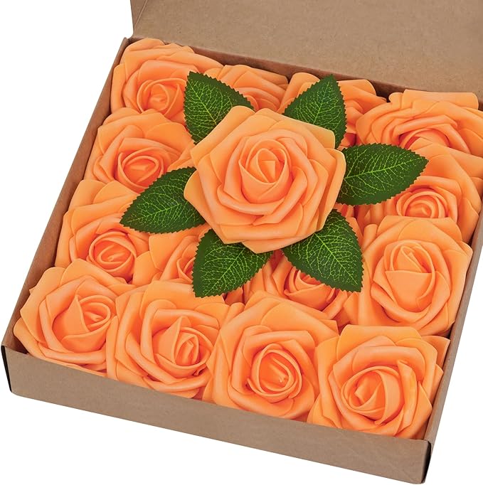 BLEUM CADE 16Pcs Artificial Flowers Fake Roses by BLEUMCADE