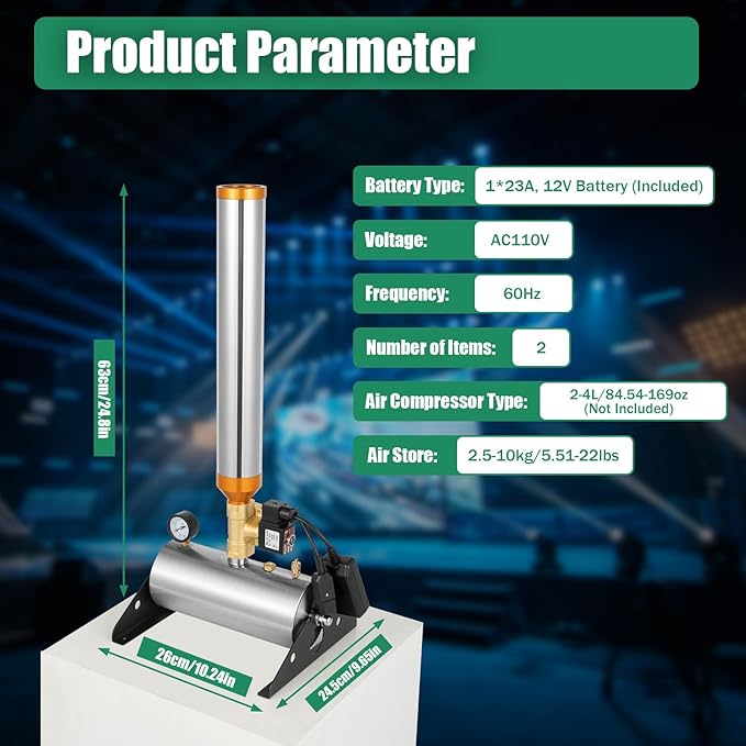 2PCS Confetti Machine, 150W AC110V Professional Confetti Launcher Cannon - Image 2