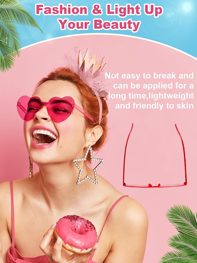 12 Pairs Heart Shaped Sunglasses - Image 5