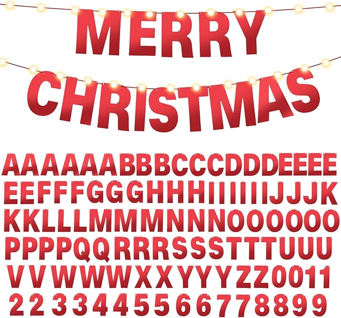 TaoBary 112 Pcs DIY Letter Custom Banner Glitter Customizable Banner Kit - Image 9