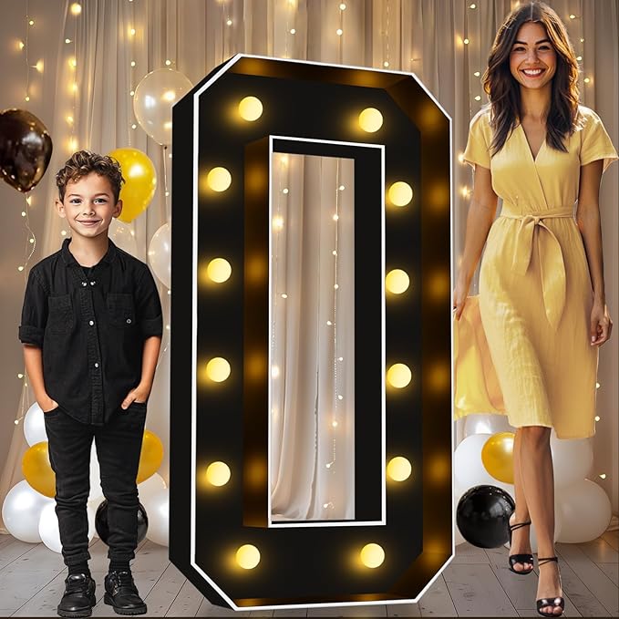 Pooqla 4 FT Marquee Light Up Letters, Big Mosaic Letters Sign by Pooqla