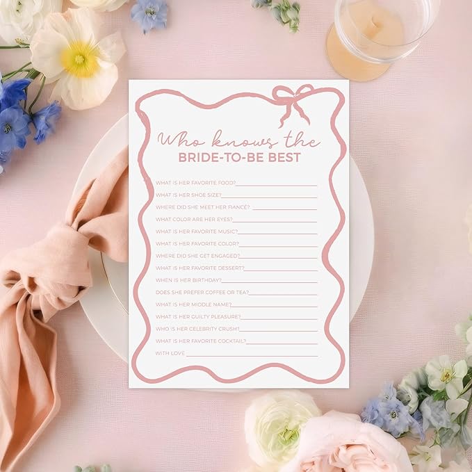 DEEKA 30 PCS Bridal Shower Games Card - Image 4
