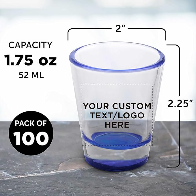 Custom Shot Glasses 1.75 oz. Set of 100, Personalized Bulk Pack - Image 5