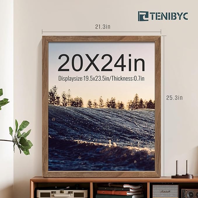 20x24 Picture Frame 4 Pack, Horizontal and Vertical Display, Wall Hanging - Image 2