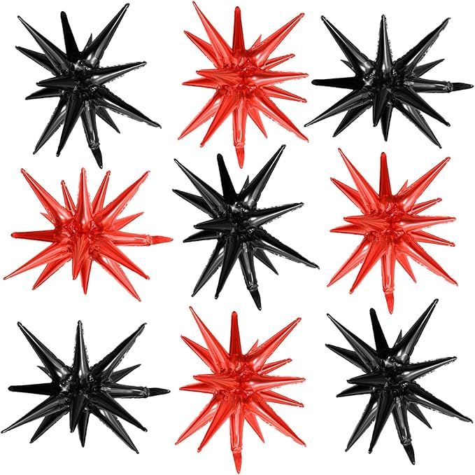 Black Red Star Balloons by Adorely