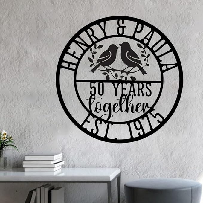 NAZENTI Personalized Metal Sign 50th Wedding Gift by Nazenti