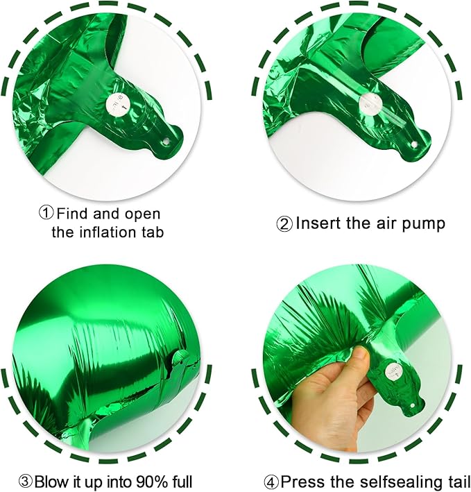 Green Number 7 Birthday Balloon 40 Inch, Digital Balloons - Image 3