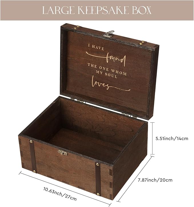 AW BRIDAL Large Mr and Mrs Wedding Keepsake Box - Image 2