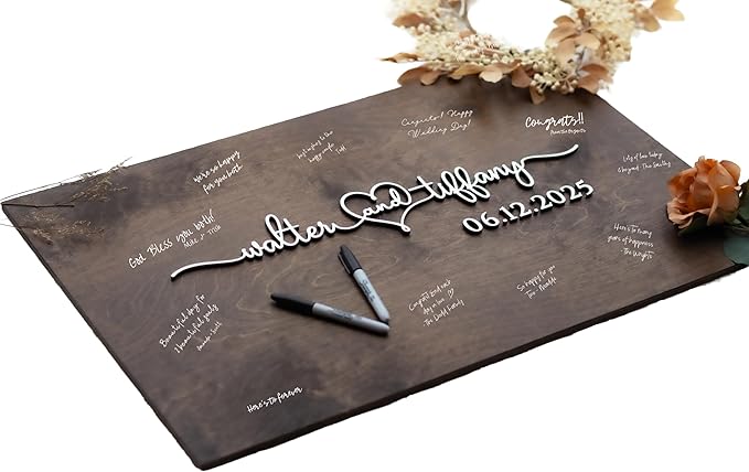 Personalized Last Name Guest Book, Unique Guest Book Sign, Custom Alternative by Obsidian+Home+Creations
